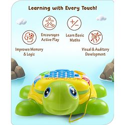 Babyhug Musical Duck Telephone Learning Toy|Lights & Music|Role Play Phone Toy for Kids|Numbers|Shape & Color Recognition|Animal Names & Sounds|Math Quizzes|Addition & Subtraction|Yellow - 12 Months+