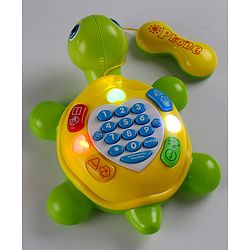 Babyhug Musical Duck Telephone Learning Toy|Lights & Music|Role Play Phone Toy for Kids|Numbers|Shape & Color Recognition|Animal Names & Sounds|Math Quizzes|Addition & Subtraction|Yellow - 12 Months+