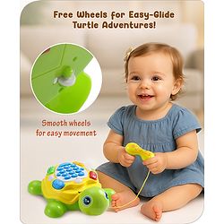 Babyhug Musical Duck Telephone Learning Toy|Lights & Music|Role Play Phone Toy for Kids|Numbers|Shape & Color Recognition|Animal Names & Sounds|Math Quizzes|Addition & Subtraction|Yellow - 12 Months+