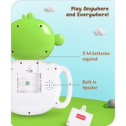 Babyhug Musical Monkey Telephone Learning Toy|Lights & Music|Role Play Phone Toy for Kids|Numbers|Shape & Color Recognition|Animal Names & Sounds|Math Quizzes|Addition & Subtraction|Yellow -12 Months+