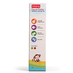 Babyhug Musical Monkey  Telephone Learning Toy|Baby Monkey with Sounds & Music|Role Play Fun Phone Toy for Kids|Educational Phone|Green