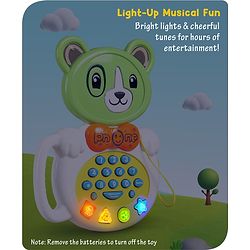 Babyhug Musical Monkey Telephone Learning Toy|Lights & Music|Role Play Phone Toy for Kids|Numbers|Shape & Color Recognition|Animal Names & Sounds|Math Quizzes|Addition & Subtraction|Yellow -12 Months+