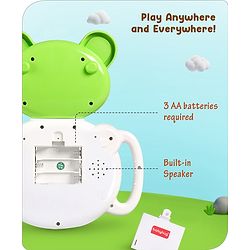 Babyhug Musical Monkey Telephone Learning Toy|Lights & Music|Role Play Phone Toy for Kids|Numbers|Shape & Color Recognition|Animal Names & Sounds|Math Quizzes|Addition & Subtraction|Yellow -12 Months+