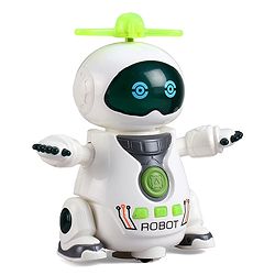 Babyhug Musical Dancing Robot Learning Toy for Kids with Lights and Music|Bump and Go Action| 360° Spinning Wheels and Fan|BIS Certified