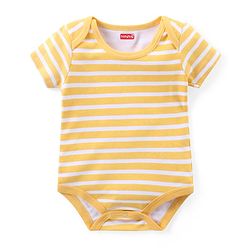 Babyhug Interlock Knit Half Sleeves Onesie With Animal Print Pack of 3 - Multicolor