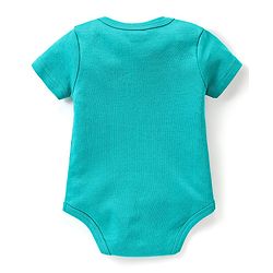 Babyhug 100% Cotton Knit Half Sleeves Onesies  with Striped Dino & Text Print Pack of 3 - Multicolour
