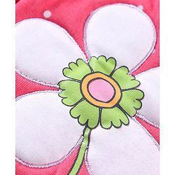 Babyhug 100% Cotton Knit Sleeveless Onesies with Headband Floral Print - Pink