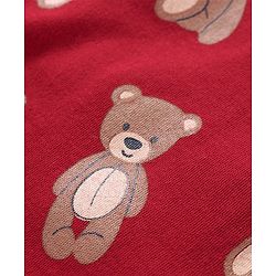 Babyhug 100% Cotton Knit Full Sleeves Bear Printed Romper Pack of 2 - Multicolour
