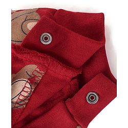 Babyhug 100% Cotton Knit Full Sleeves Bear Printed Romper Pack of 2 - Multicolour