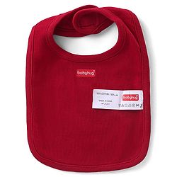Babyhug 100% Cotton Knit Full Sleeves  Onesies with Cap & Bib Striped & Bear Print - Red