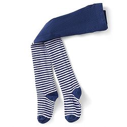 Babyhug Single Jersey Knit Full Sleeves Solid Colour Frock With Stockings - Navy Blue