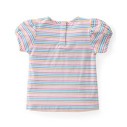 Babyhug 100% Cotton Woven Dungaree and Half Sleeves Striped T-Shirt Set with Floral & Bees Patch - Blue