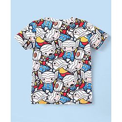 Babyhug Marvel Cotton Knit Half Sleeves Night Suit With Thor Graphics - Multicolor