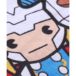 Babyhug Marvel Cotton Knit Half Sleeves Night Suit With Thor Graphics - Multicolor
