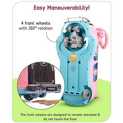 Babyhug Unicorn Kids Retro Swing Car| LED Lights and Music |Baby Magic Car|Toy Car | Push Car | Ride On Car |ABEC 7 Bearing|Weight Capacity Upto 25 kg | Pink