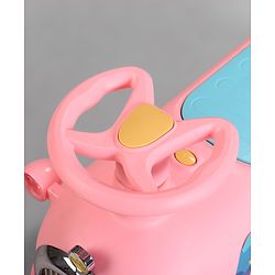 Babyhug Unicorn Kids Retro Swing Car| LED Lights and Music |Baby Magic Car|Toy Car | Push Car | Ride On Car |ABEC 7 Bearing|Weight Capacity Upto 25 kg | Pink