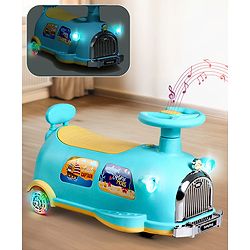 Babyhug Unicorn Kids Retro Swing Car| LED Lights and Music |Baby Magic Car|Toy Car | Push Car | Ride On Car |ABEC 7 Bearing|Weight Capacity Upto 25 kg | Pink
