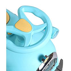 Babyhug Little Explorer Aquatic Theme Kids Retro Swing Car| LED Lights and Music |Baby Magic Car|Toy Car | Push Car | Ride On Car |ABEC 7 Bearing|Weight Capacity Upto 50 kg | Light Blue