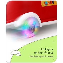 Babyhug Little Explorer Space Theme Kids Retro Swing Car| LED Lights and Music |Baby Magic Car|Toy Car | Push Car | Ride On Car |ABEC 7 Bearing|Weight Capacity Upto 50-KGS | Red