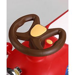 Babyhug Little Explorer Space Theme Kids Retro Swing Car| LED Lights and Music |Baby Magic Car|Toy Car | Push Car | Ride On Car |ABEC 7 Bearing|Weight Capacity Upto 50-KGS | Red