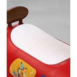 Babyhug Little Explorer Space Theme Kids Retro Swing Car| LED Lights and Music |Baby Magic Car|Toy Car | Push Car | Ride On Car |ABEC 7 Bearing|Weight Capacity Upto 50-KGS | Red