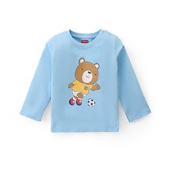 Babyhug Cotton Knit Full Sleeves T-Shirts With Bear & Text Graphics Pack of 3 - Multicolor