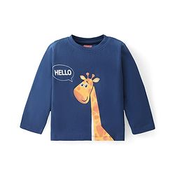 Babyhug Cotton Knit  Full Sleeves T-Shirt with Animal Graphics Pack of 5 - Multicolor