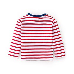 Babyhug Cotton Knit   Full Sleeves T-Shirts with Striped & Animal Print Pack of 7 - Blue Yellow & Red