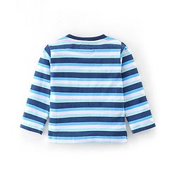 Babyhug Cotton Knit   Full Sleeves T-Shirts with Striped & Animal Print Pack of 7 - Blue Yellow & Red