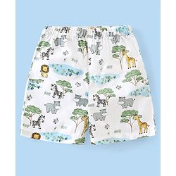 Babyhug Cotton Knee Length Boxers Animal & Vehicle Print Pack of 3 - Multicolour