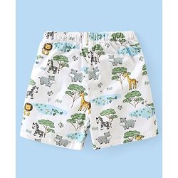 Babyhug Cotton Knee Length Boxers Animal & Vehicle Print Pack of 3 - Multicolour