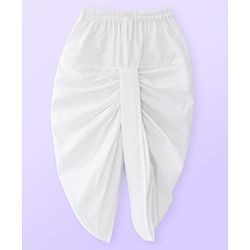 Babyhug Cotton Full Sleeves Kurta Dhoti Set Elephant Print - White