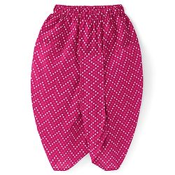 Babyhug Cotton Woven Full Sleeves Floral Printed Kurta & Dhoti Set - Dark Pink