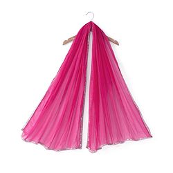 Babyhug Woven Sleeveless Brocade Kurti Palazzo & Dupatta Set Kolka Print - Fuschia