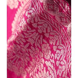 Babyhug Woven Sleeveless Brocade Kurti Palazzo & Dupatta Set Kolka Print - Fuschia