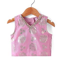 Babyhug Sleeveless Sequinned  Embroidered Top with Sharara & Dupatta Indowestern Set - Pink