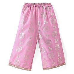 Babyhug Sleeveless Sequinned  Embroidered Top with Sharara & Dupatta Indowestern Set - Pink
