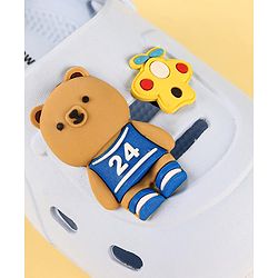 Cute Walk by Babyhug Clogs with Backstrap Bear Applique - Blue
