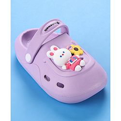 Cute Walk by Babyhug Clogs with Backstrap Bunny Applique - Pink