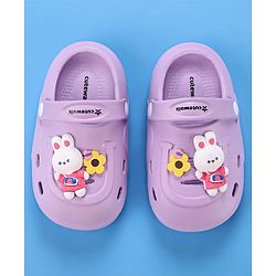 Cute Walk by Babyhug Clogs with Backstrap Bunny Applique - Pink
