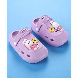 Cute Walk by Babyhug Clogs with Backstrap Bunny Applique - Pink