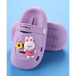 Cute Walk by Babyhug Clogs with Backstrap Bunny Applique - Pink