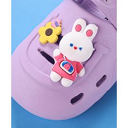 Cute Walk by Babyhug Clogs with Backstrap Bunny Applique - Pink