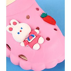 Cute Walk by Babyhug Clogs with Backstrap Bunny Applique - Pink