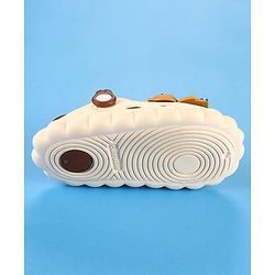 Cute Walk by Babyhug Clogs with Backstrap Bear Applique - Light Brown