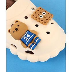 Cute Walk by Babyhug Clogs with Backstrap Bear Applique - Light Brown