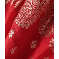 Babyhug Sleeveless  Brocade Choli Lehenga & Dupatta Set - Yellow & Red