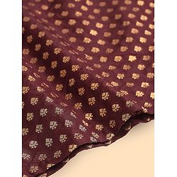 Babyhug Cotton Woven Full Sleeves Kurta & Pyjama Set With Floral Foil Print - Wine