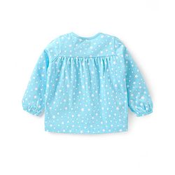 Babyhug Cotton Knit  Full Sleeves Night Suit  Star Print- Blue