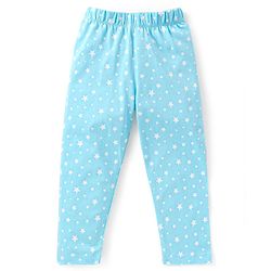 Babyhug Cotton Knit  Full Sleeves Night Suit  Star Print- Blue